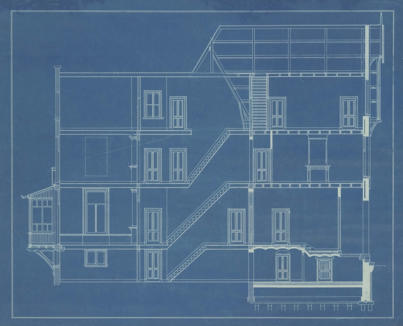 Architectural blueprint of a multi-storey building